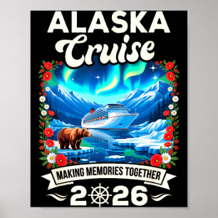 Alaska cruise 2026 matching family and friends poster