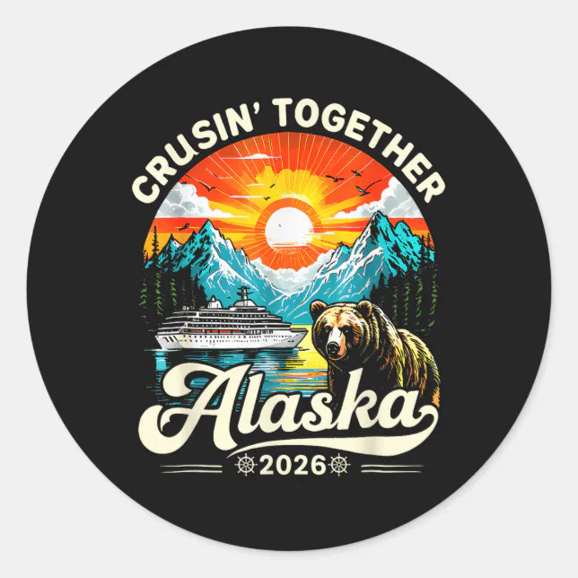 Alaska Cruise 2026 Matching Family Friends Group A Classic Round ...
