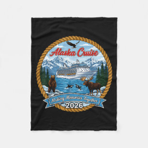 Alaska Cruise 2026 Matching Friends And Family Gro Fleece Blanket