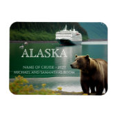 Alaska Cruise Cruising Bear Personalised  Magnet (Horizontal)