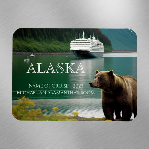 Alaska Cruise Cruising Bear Personalised  Magnet