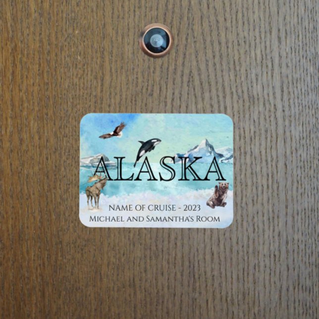 Alaska Cruise Cruising Custom Bear Moose Snow Magnet (Creator Uploaded)