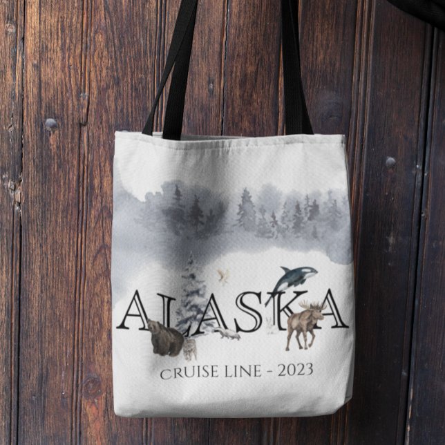 Alaska Cruise Cruising Custom Bear Moose  Tote Bag (Creator Uploaded)