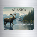 Alaska Cruise Cruising Moose Cabin Marker Magnet<br><div class="desc">This design may be personalised in the area provided by changing the photo and/or text. Or it can be customised by clicking Personalise this Template and then choosing the click to customise further option and delete or change the colour of the background, add text, change the text colour or style,...</div>