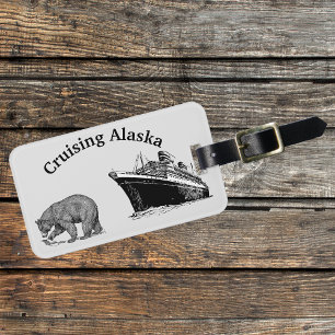 Alaska Cruise Cruising Ship Bear Luggage Tag