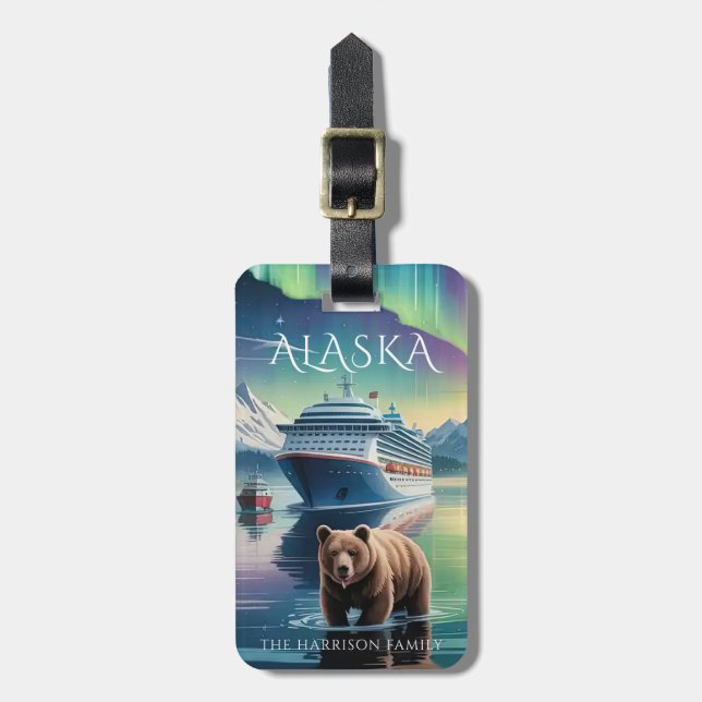 Alaska Cruise Ship Luggage Tag (Front Vertical)