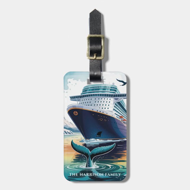 Alaska Cruise Ship Luggage Tag (Front Vertical)