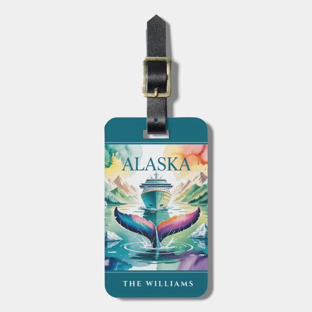 Alaska Cruise Ship Luggage Tag (Front Vertical)