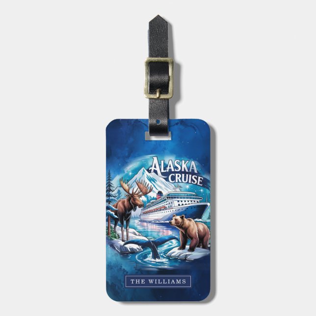 Alaska Cruise Ship Luggage Tag (Front Vertical)