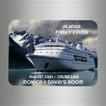 Alaska cruise Ship on Ocean Personalised  Magnet<br><div class="desc">This design may be personalised in the area provided by changing the photo and/or text. Or it can be customised by clicking Personalise this Template and then choosing the click to customise further option and delete or change the colour of the background, add text, change the text colour or style,...</div>
