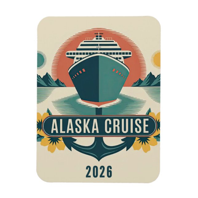 Alaska Cruise Ship Stateroom Magnet (Vertical)