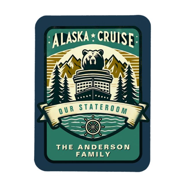 Alaska Cruise Ship Stateroom Magnet (Vertical)