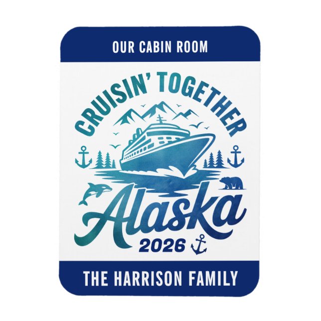 Alaska Cruise Ship Stateroom Magnet (Vertical)