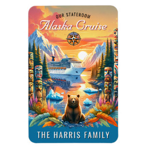 Alaska Cruise Ship Stateroom Magnet