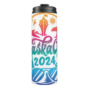 Alaska Cruise Ship Vacation Design Thermal Tumbler
