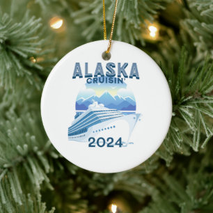 Alaska Cruisin' 2024 Ceramic Tree Decoration
