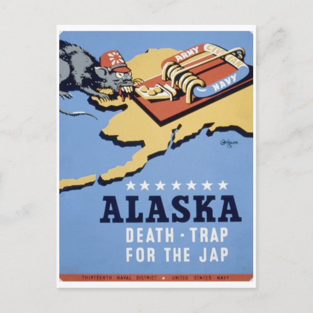 Alaska_Death_Trap_Propaganda poster Postcard (Front)