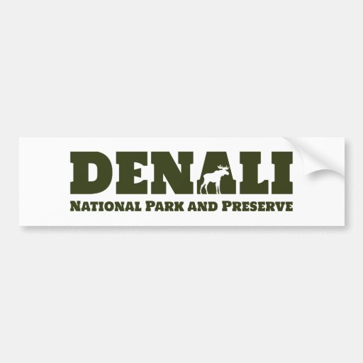 Image of Alaska. Denali National Park and Preserve Bumper Sticker