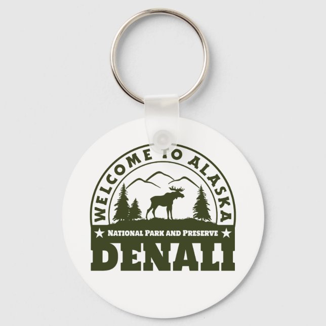 Alaska. Denali National Park and Preserve Key Ring (Front)