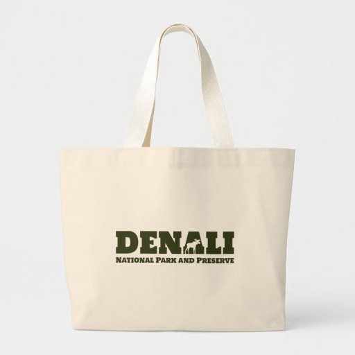 Image of Alaska. Denali National Park and Preserve Large Tote Bag