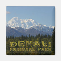 Alaska Denali National Park Mount McKinley Magnet