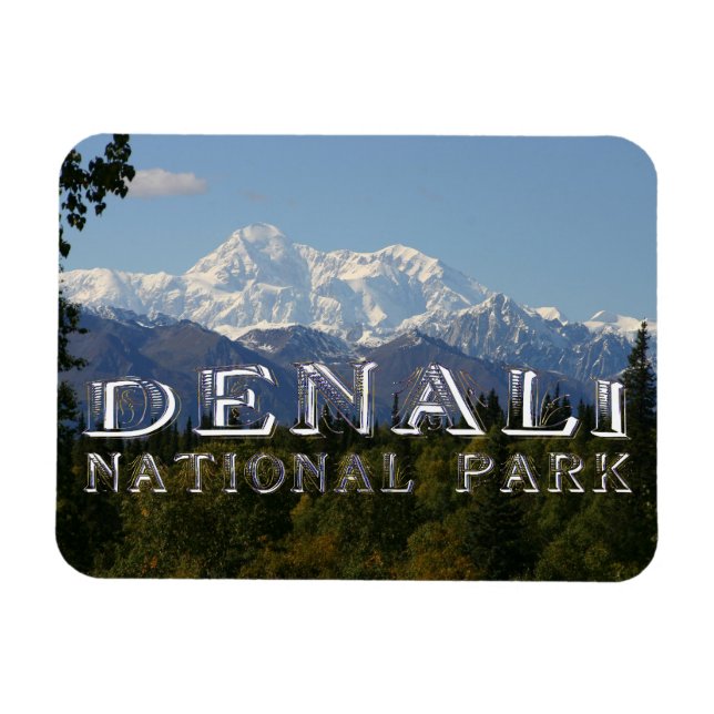 Alaska Denali National Park Mount McKinley Magnet (Horizontal)
