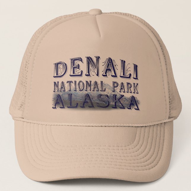Alaska Denali National Park Mt McKinley Trucker Hat (Front)