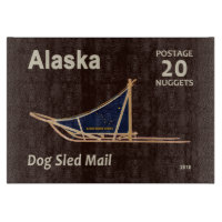 Alaska Dog Sled Mail Postage Stamp