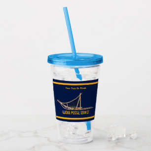 Alaska Dog Sled Postal Carrier Acrylic Tumbler