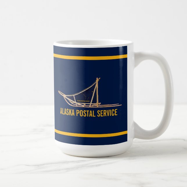 Alaska Dog Sled Postal Carrier Coffee Mug (Right)