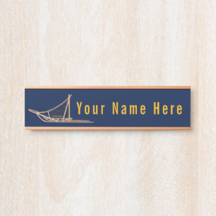 Alaska Dog Sled Postal Carrier Door Sign