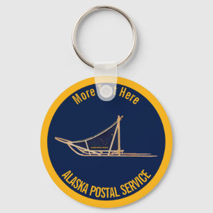 Alaska Dog Sled Postal Carrier Key Ring