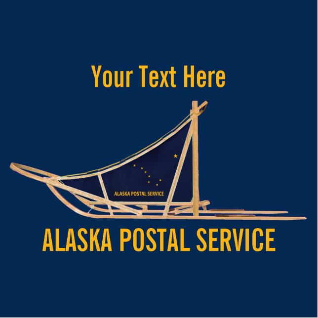 Alaska Dog Sled Postal Carrier Photo Sculpture Magnet (Front)