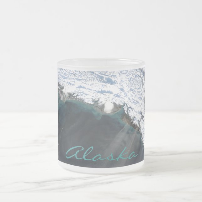 Alaska Dust Storm Frosted Glass Mug (Center)
