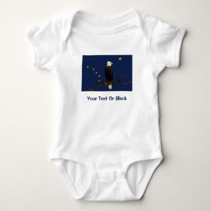 Alaska Eagle And Flag Baby Bodysuit