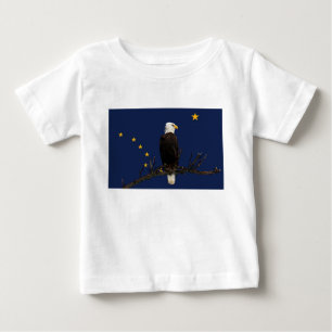 Alaska Eagle And Flag Baby T-Shirt