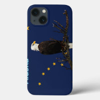 Alaska Eagle And Flag
