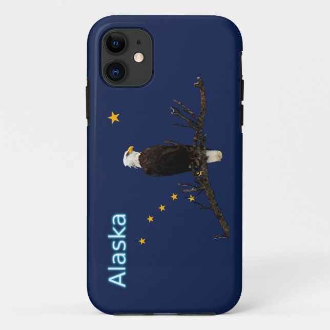 Alaska Eagle And Flag Case-Mate iPhone Case (Back)