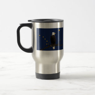 Alaska Eagle And Flag Travel Mug