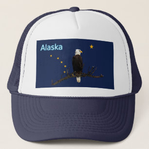 Alaska Eagle And Flag Trucker Hat