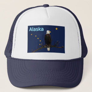 Alaska Eagle And Flag Trucker Hat