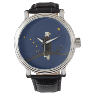 Alaska Eagle And Flag Watch
