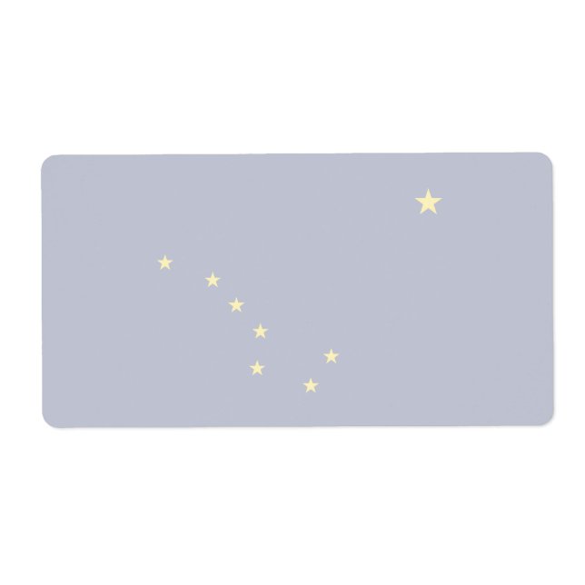 Alaska Faint Flag Shipping Label (Front)