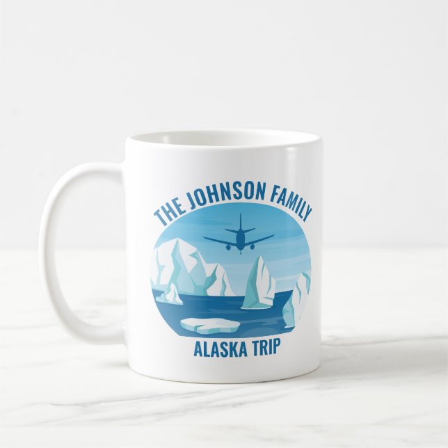 Alaska Family Vacation Custom Keepsake Souvenir Coffee Mug (Left)