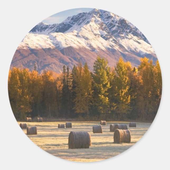 Alaska Farming Classic Round Sticker (Front)
