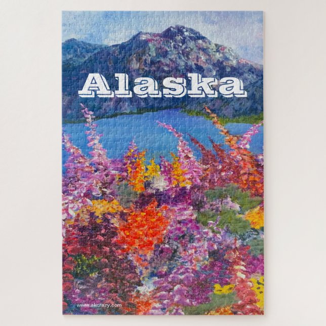 Alaska Fireweed Jigsaw Puzzle (Vertical)