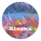 Alaska Fireweed round sticker