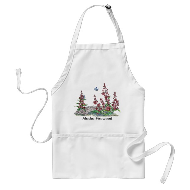 Alaska Fireweed Wildflower Garden Apron (Front)