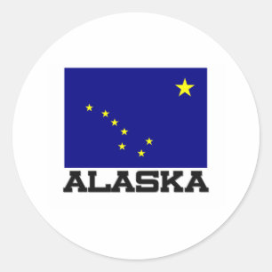 Alaska Flag Classic Round Sticker
