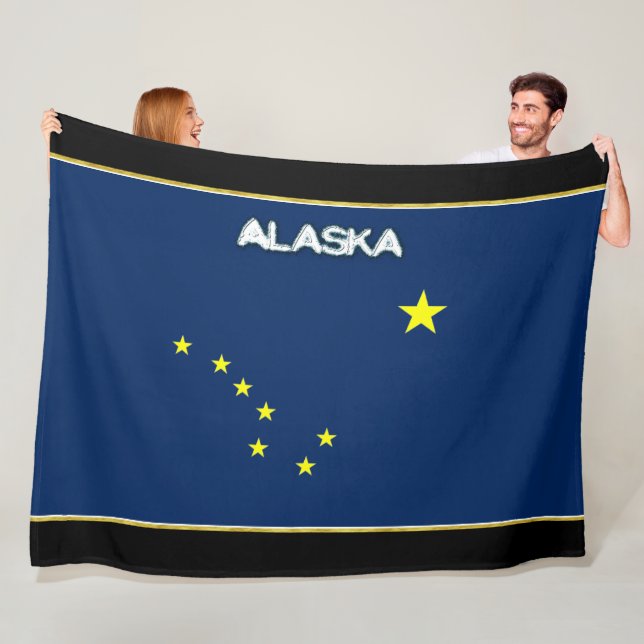 Alaska flag fleece blanket (In Situ)